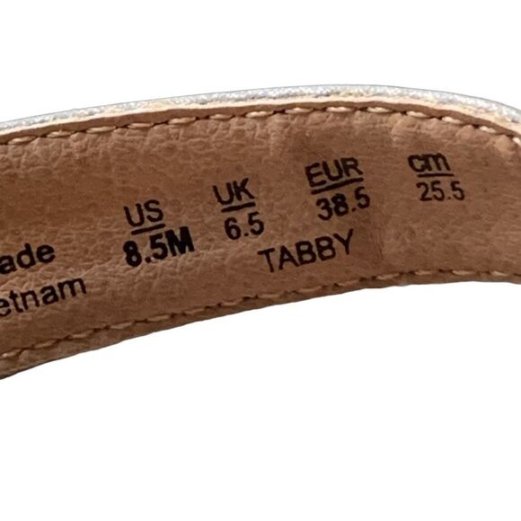 LifeStride Tabby Metallic Wedge Grey Gold Vegan Leather Wedge Cork Sandals 8.5 - Picture 13 of 15